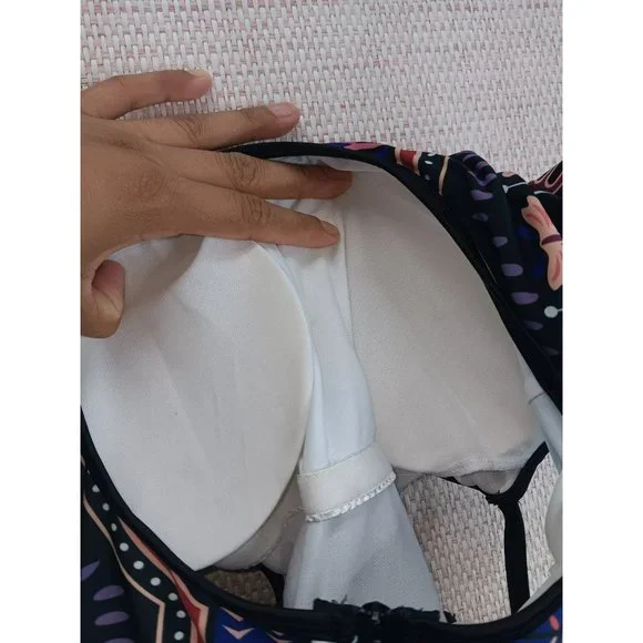 One piece Dashiki printed Bathing Suit with cut out details Size Large - Picture 7 of 8